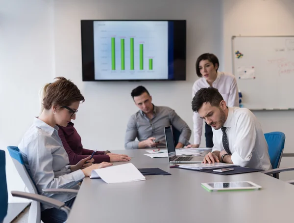 Young business people group on team meeting at modern office — Stock Photo, Image