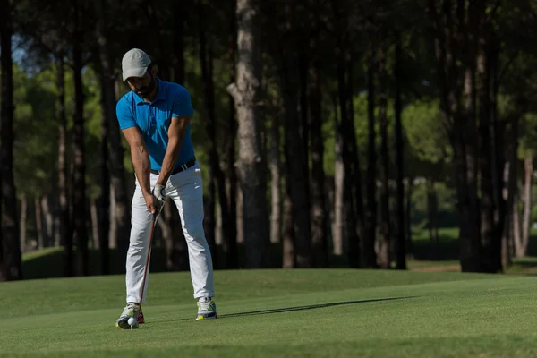 Golf-lejátszó shot ütő — Stock Fotó