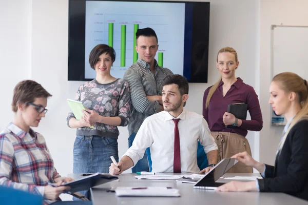 Portrait of business people group at modern office meeting room — Stock Photo, Image