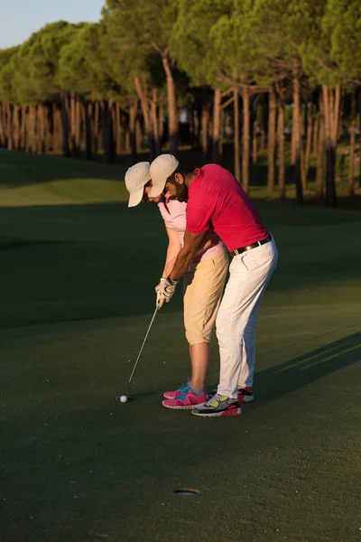 Homem golfe instruções — Fotografia de Stock