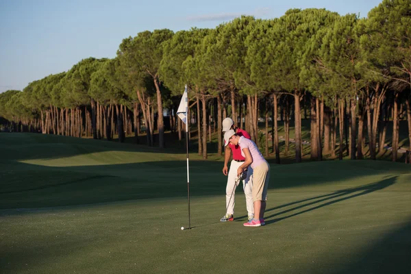 Muž golf instrukce — Stock fotografie