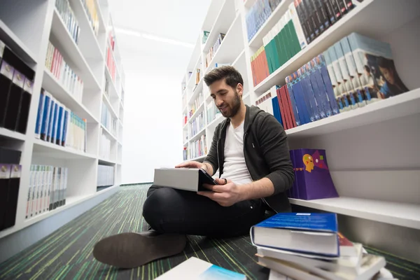 Student study  in school library — Stock Photo, Image