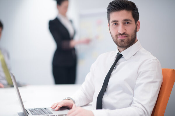 young business man at meeting