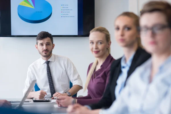 Gruppe junger Geschäftsleute trifft sich im modernen Büro — Stockfoto