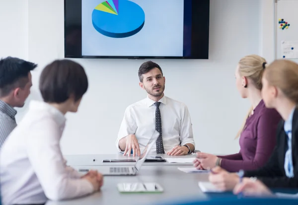 Young business people group on team meeting at modern office — Stock Photo, Image