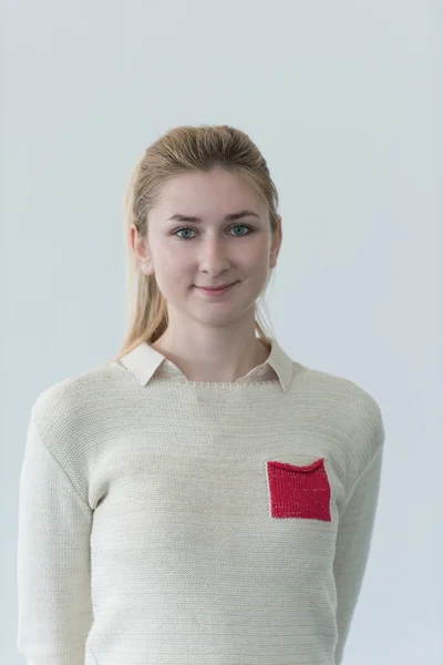 Female student study in library — Stock Photo, Image