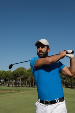 golf oyuncu atış isabet