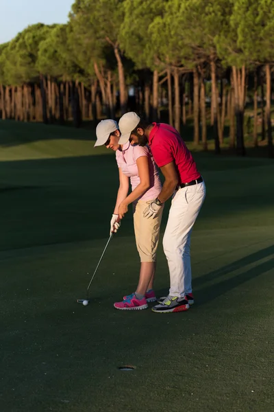 Homem golfe instruções — Fotografia de Stock