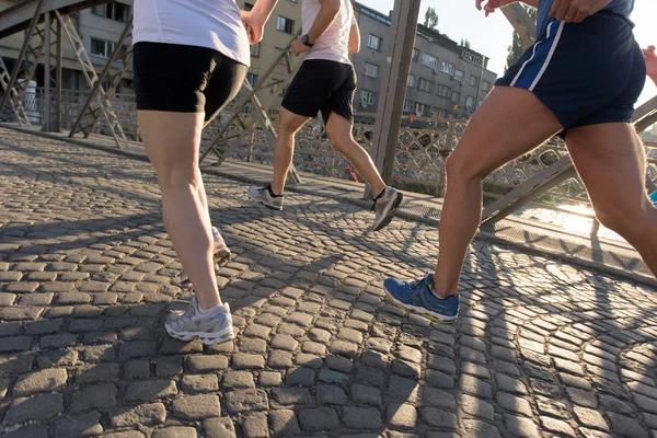 Grupy ludzi jogging — Zdjęcie stockowe