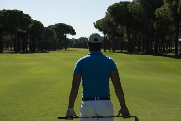 Jugador de golf retrato de espalda —  Fotos de Stock