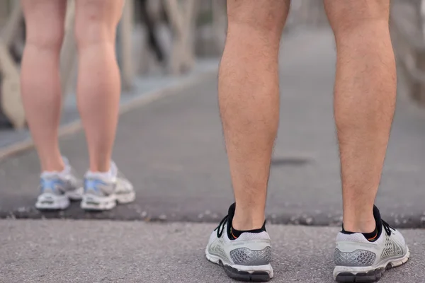 Gezond paar joggen — Stockfoto