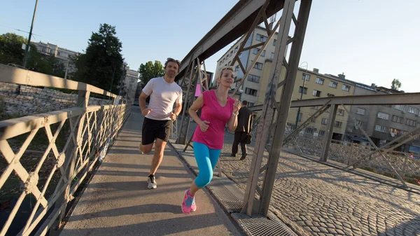 Zdrowa para jogging — Zdjęcie stockowe