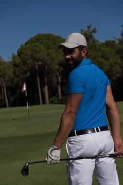 Golf oyuncu portre geri