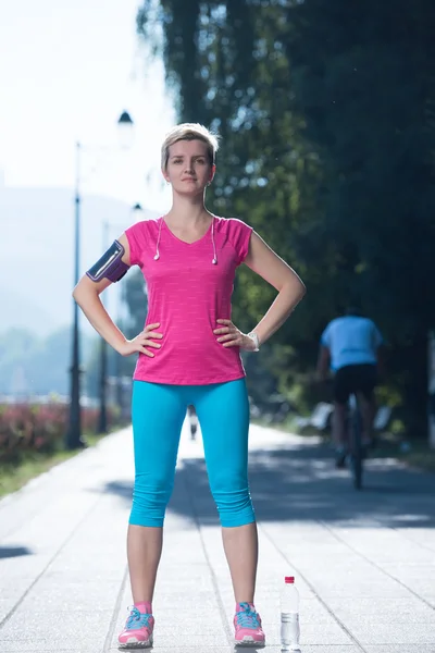 Jogging kobieta portret — Zdjęcie stockowe