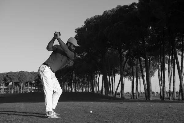 Um homem instruções de golfe — Fotografia de Stock