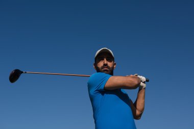 golf oyuncu atış isabet