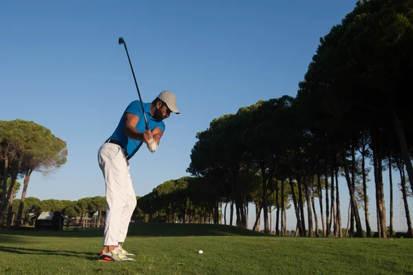 Um homem instruções de golfe — Fotografia de Stock