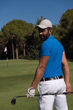 Golf oyuncu portre geri