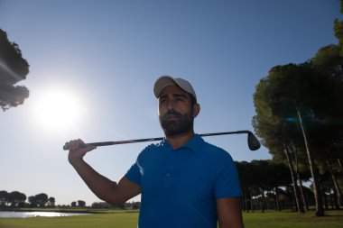 clase de aerobicGolf oyuncu portre