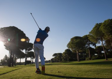 golf oyuncu atış isabet