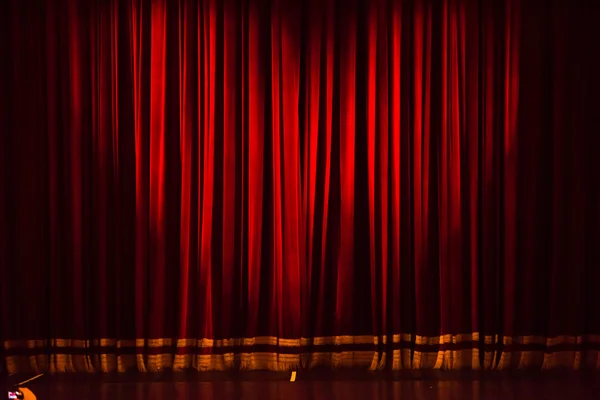 Stage curtain or drapes red background — Stock Photo, Image