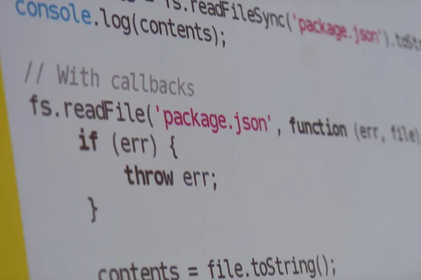 Java Program Code Projector Screen Programming Class — Stock Photo ...