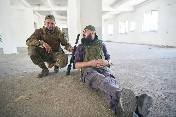 Soldier squad team portrait in urban environment — Stock Photo, Image