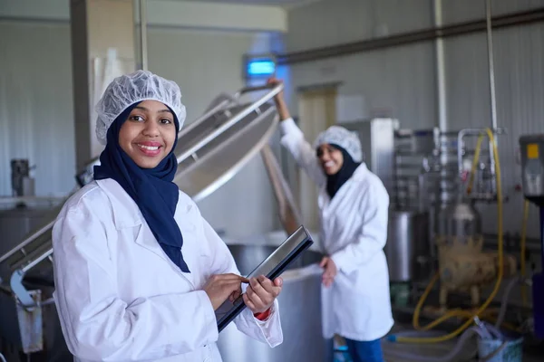 business woman team in local cheese production company