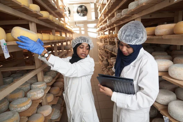 business woman team in local cheese production company
