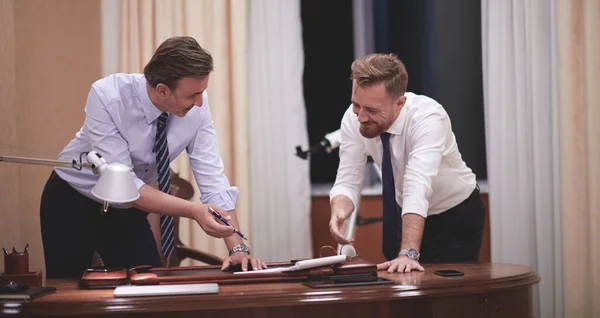 Corporate Business Team Come Politici Sulla Riunione Discutere Pianificare Una — Foto Stock