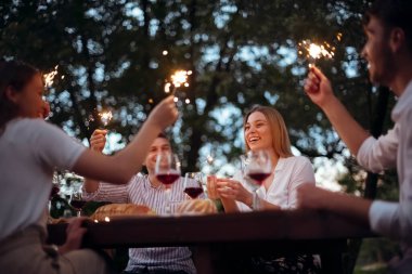 Yazın Fransız yemeği partisi.