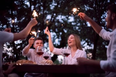 Yazın Fransız yemeği partisi.