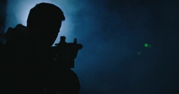 Soldati Delle Forze Speciali Azione Squadra Élite Che Attacca Terroristi — Video Stock