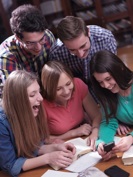 Teens group in school — Stock Photo, Image