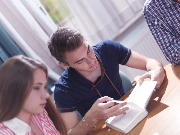 Teens group in school — Stock Photo, Image