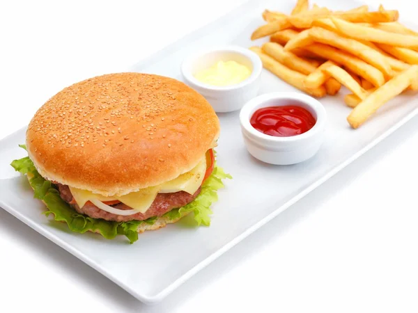 Fast food hamburger — Stock Photo, Image