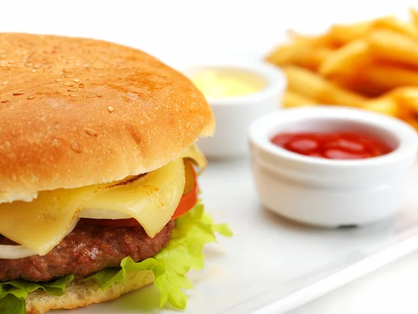 Fast food hamburger. — Stok fotoğraf