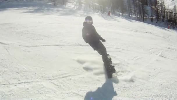 Ski sport man — Stockvideo