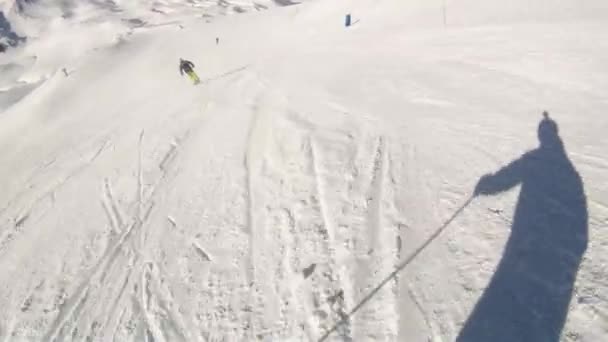 Ski sport man — Stockvideo