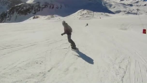 Ski sport man — Stock Video