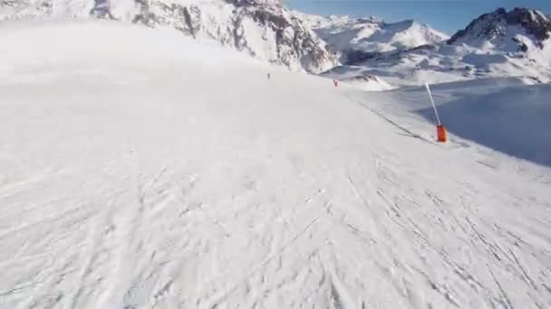 Ski sport man — Stock Video
