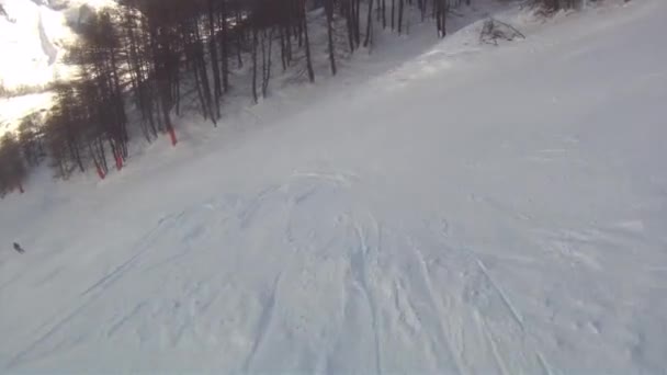 Esquí deporte hombre — Vídeos de Stock