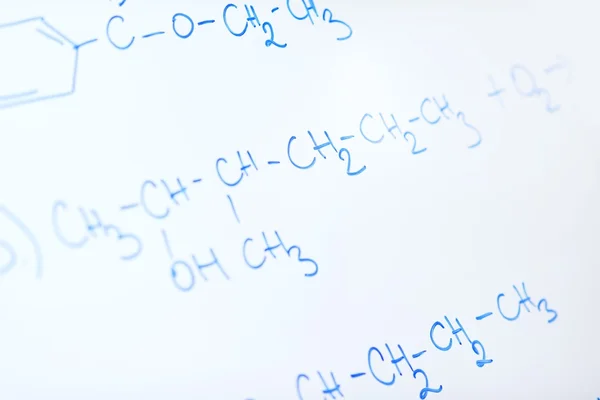 Estrutura química da molécula na placa branca — Fotografia de Stock