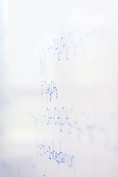 Estrutura química da molécula na placa branca — Fotografia de Stock