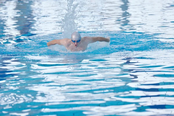 Man zwemmer atleet — Stockfoto