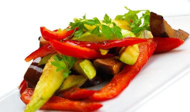 ızgara taze et ve sebze