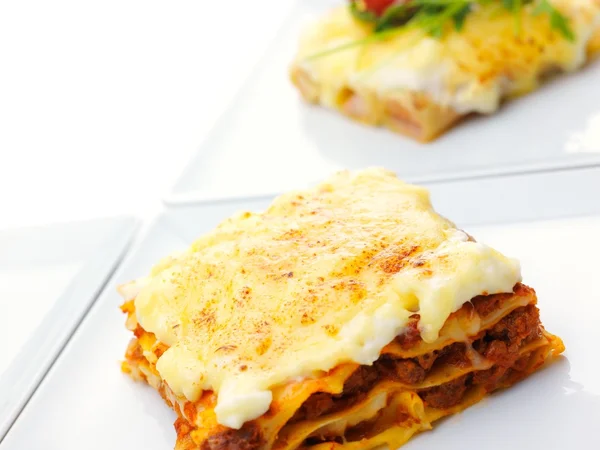 Nahaufnahme einer traditionellen Lasagne — Stockfoto