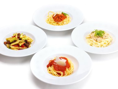 Farklı makarna peynir ile