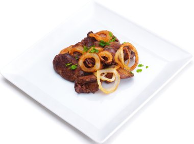 Izgara taze et ve soğan