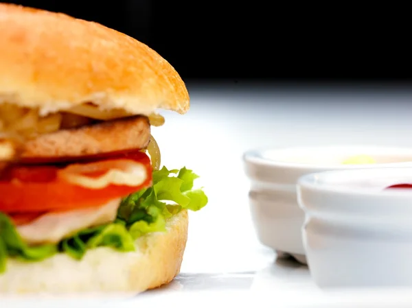 Hamburger close-up — Stockfoto